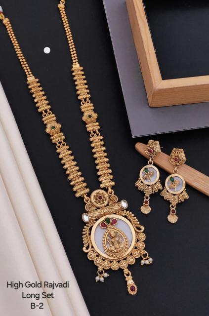High gold rajvadi long set B 2 Artificial jewelry suppliers in Kolkata